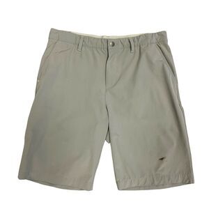 Adidas Golf Shorts Men's Size 34 Gray Flat Front Moisture Wick 10" Inseam *READ